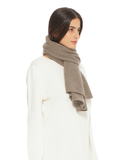 Pure Cashmere Cloud-Soft Scarf Taupe