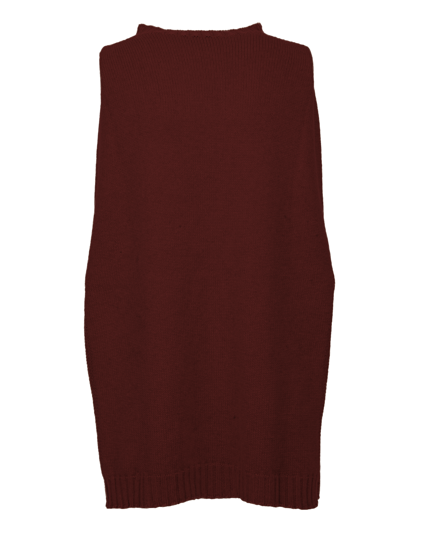 Women's Pure Cashmere Crew Neck Poncho Bordeaux