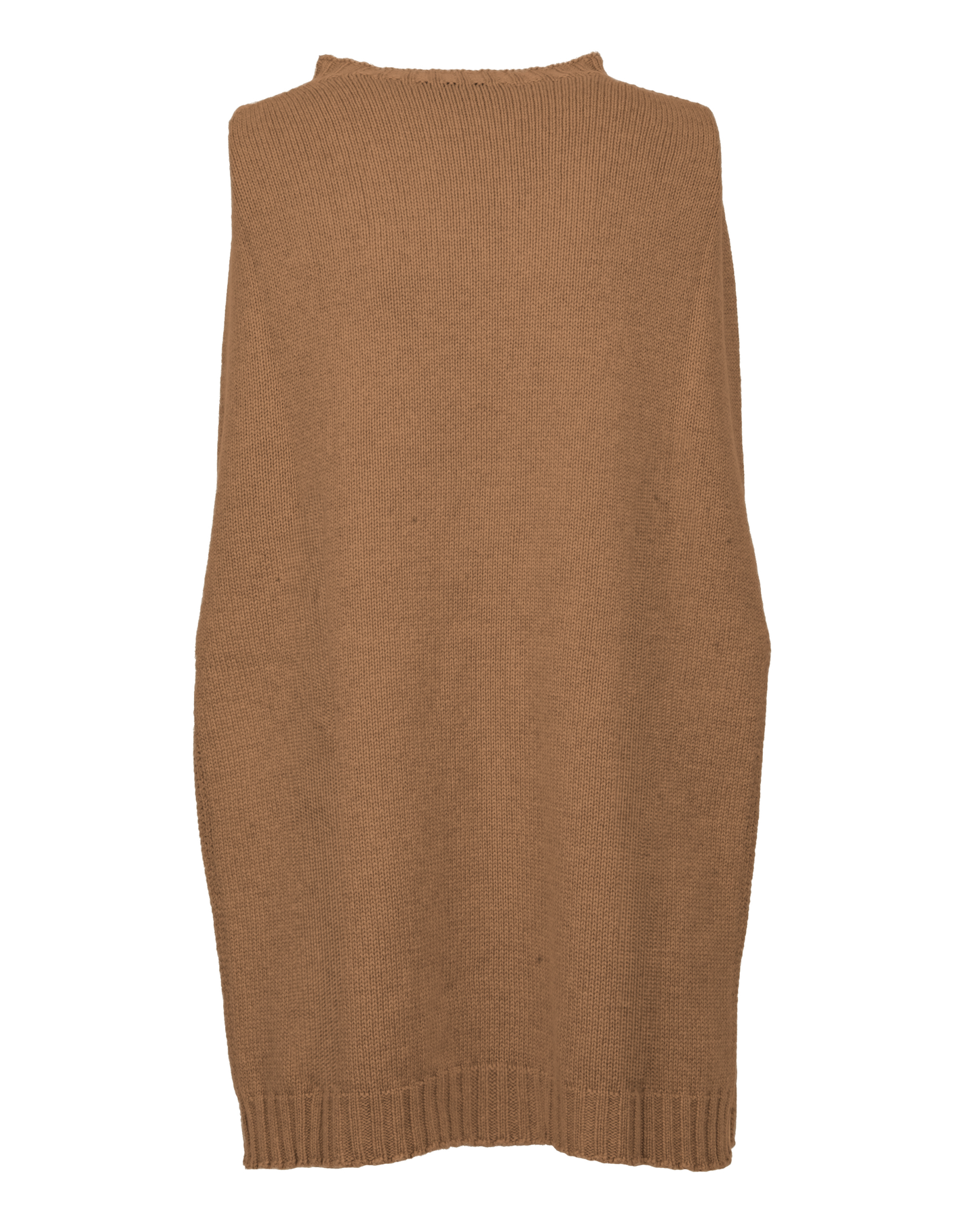 Women's Pure Cashmere Crew Neck Poncho Camel