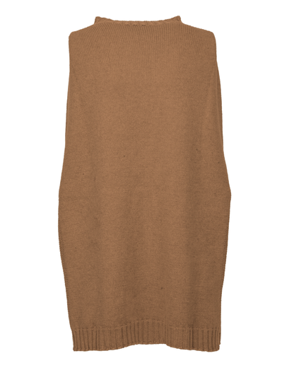 Women's Pure Cashmere Crew Neck Poncho Camel