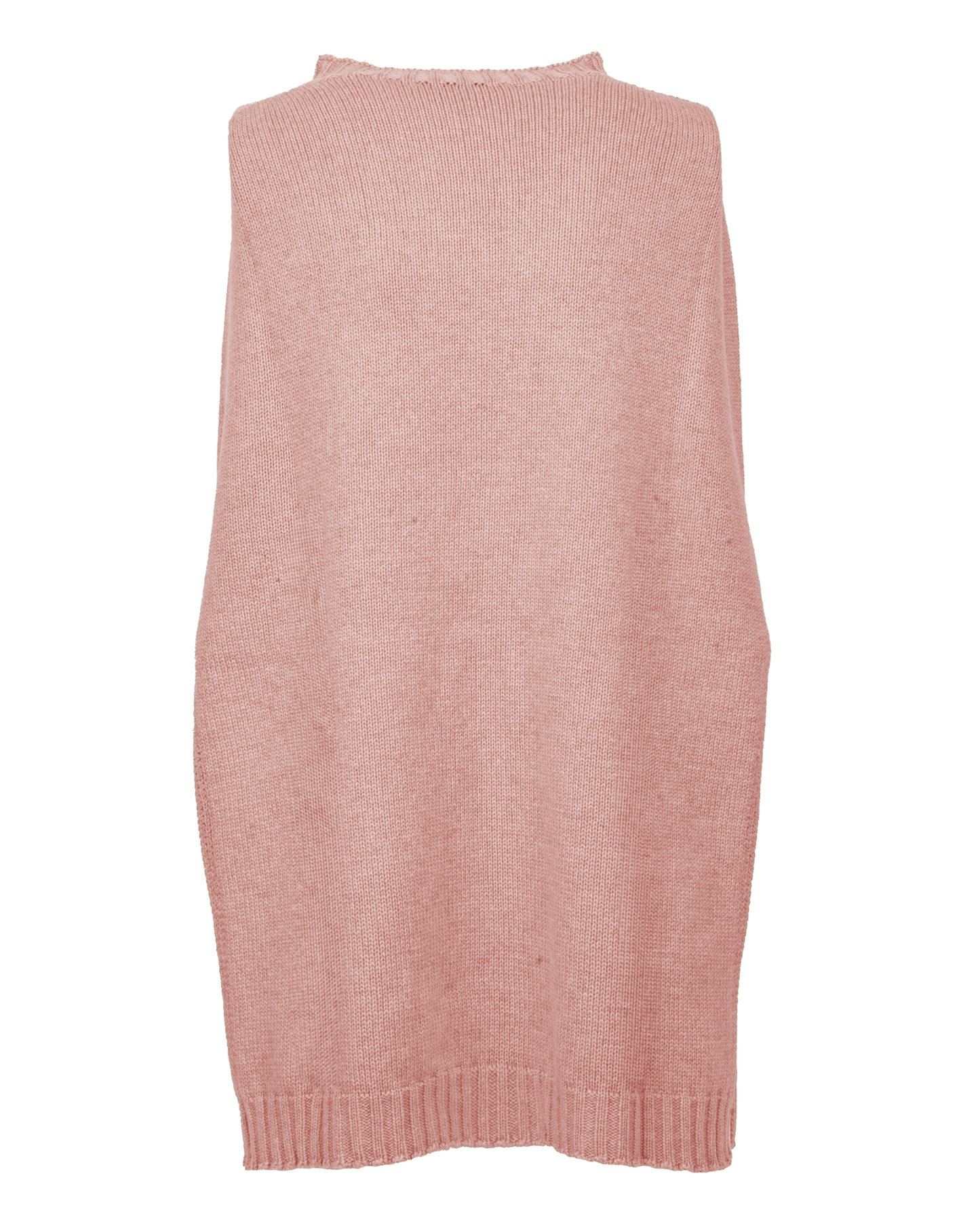 Women's Pure Cashmere Crew Neck Poncho Old Rose
