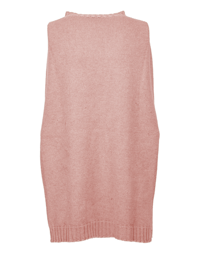 Women's Pure Cashmere Crew Neck Poncho Old Rose