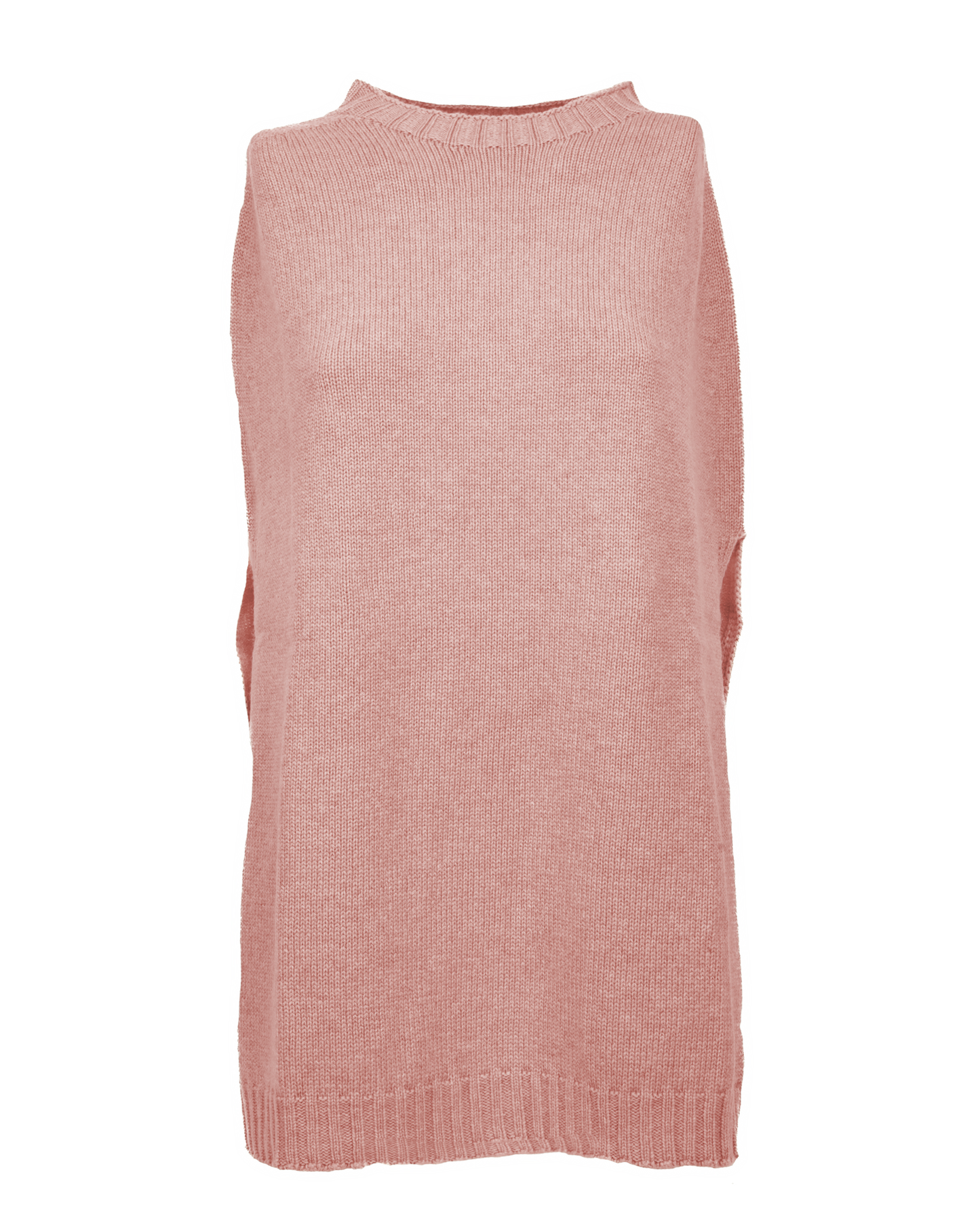 Women's Pure Cashmere Crew Neck Poncho Old Rose
