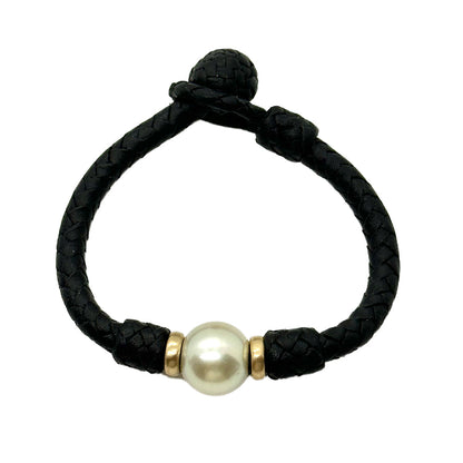 Taha's 14K Gold White South Sea Pearl Bracelet