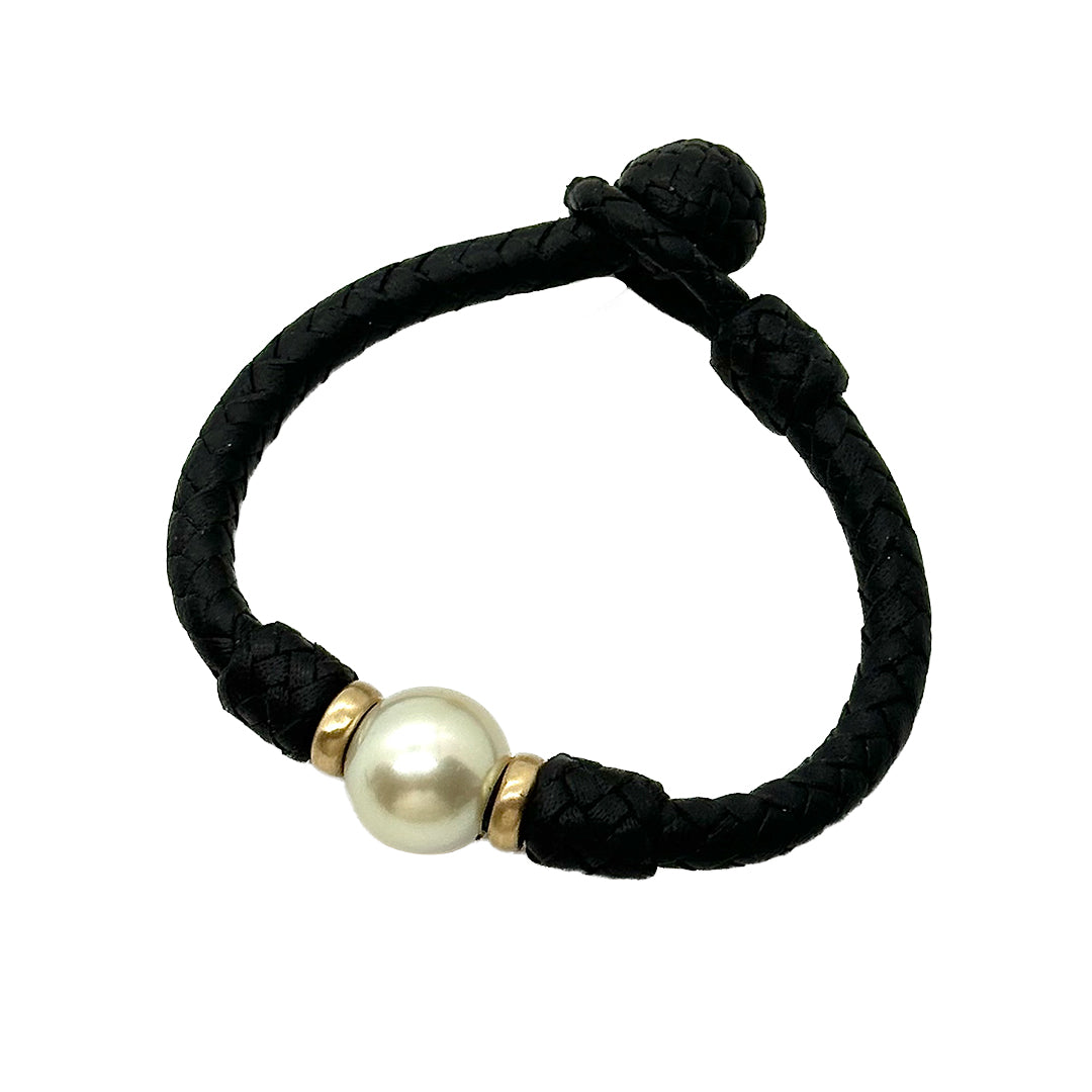 Taha's 14K Gold White South Sea Pearl Bracelet