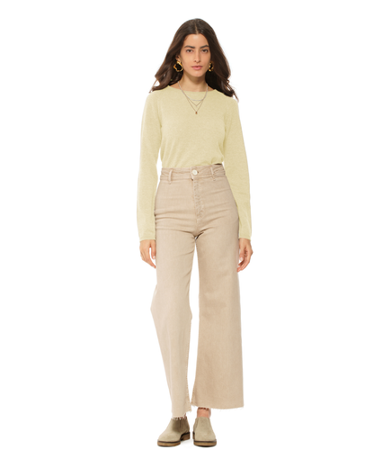 Women's Ultralight Cashmere Raglan Crew Neck Sweater Butter Yellow