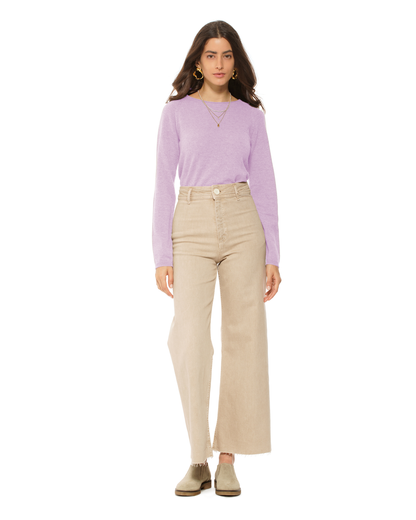 Women's Ultralight Cashmere Raglan Crew Neck Sweater Lilac