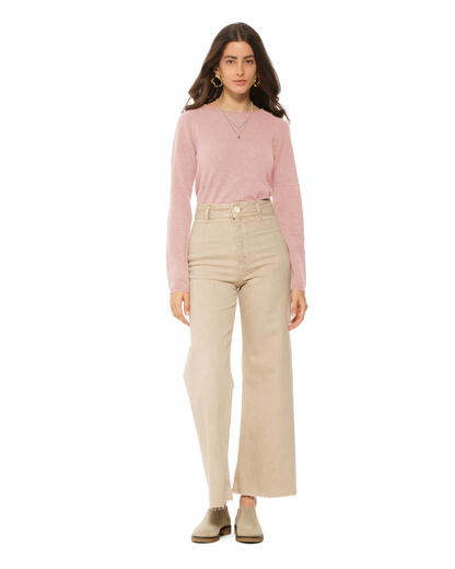 Women's Ultralight Cashmere Raglan Crew Neck Sweater Old Rose