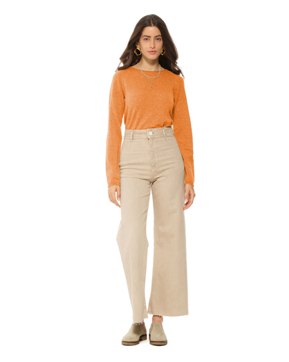 Women's Ultralight Cashmere Raglan Crew Neck Sweater Saffron