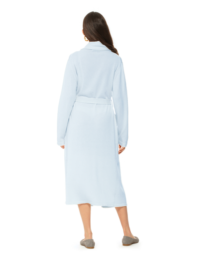 Women's Pure Cashmere Knit Robe Baby Blue