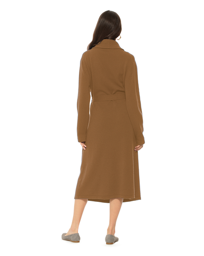Women's Pure Cashmere Knit Robe Camel