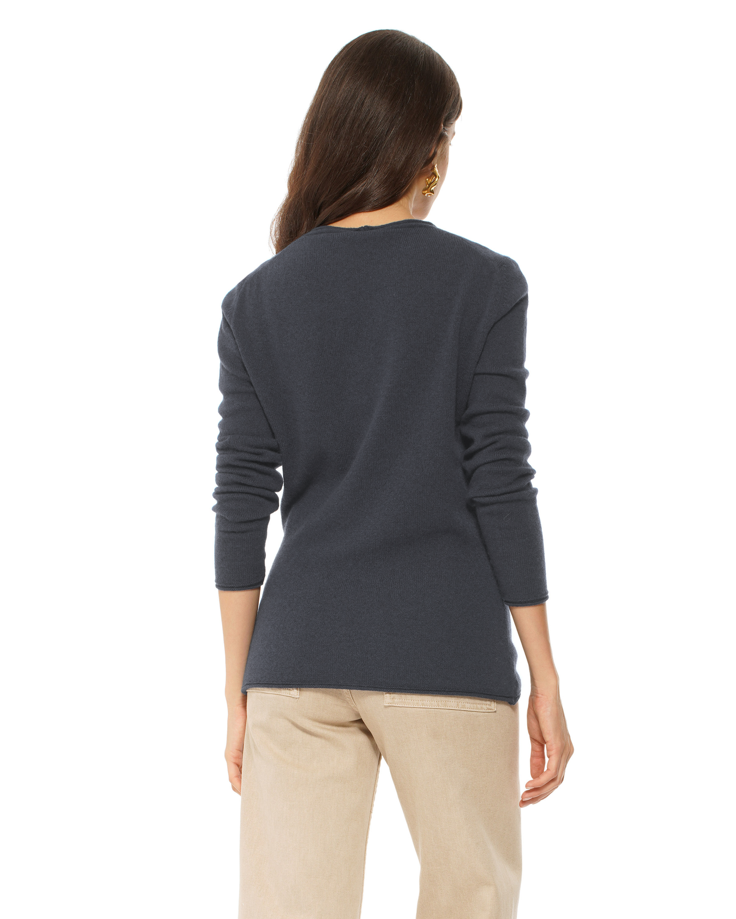 Women's Ultra-Light Cashmere V-Neck Sweater Charcoal