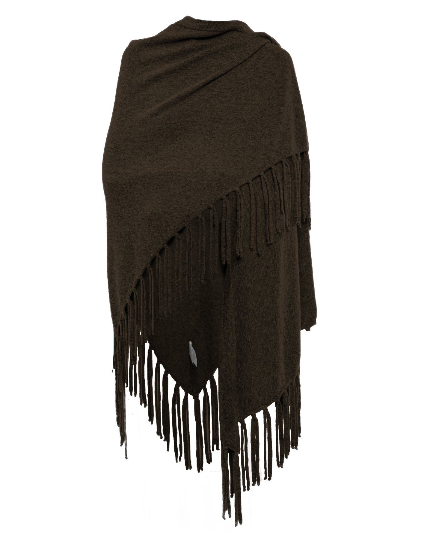 Women's Pure Cashmere Fringe Wrap Coffee