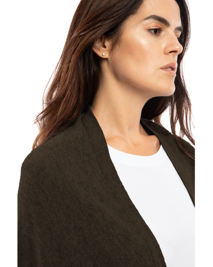 Women's Pure Cashmere Fringe Wrap Coffee