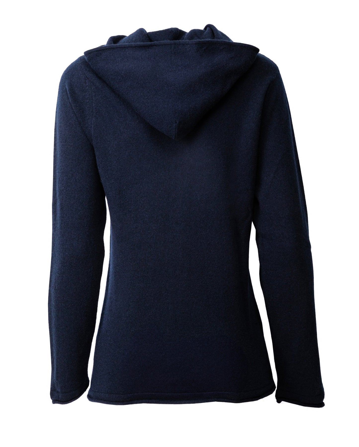 Monticelli Women's Pure Cashmere Hoodie Sweater Night Blue  Made In Italy 7