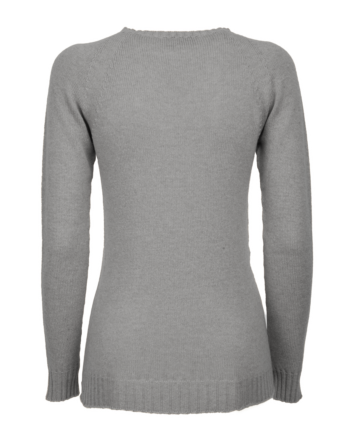 Women's Pure Cashmere Raglan Crewneck Melange Gray — view B