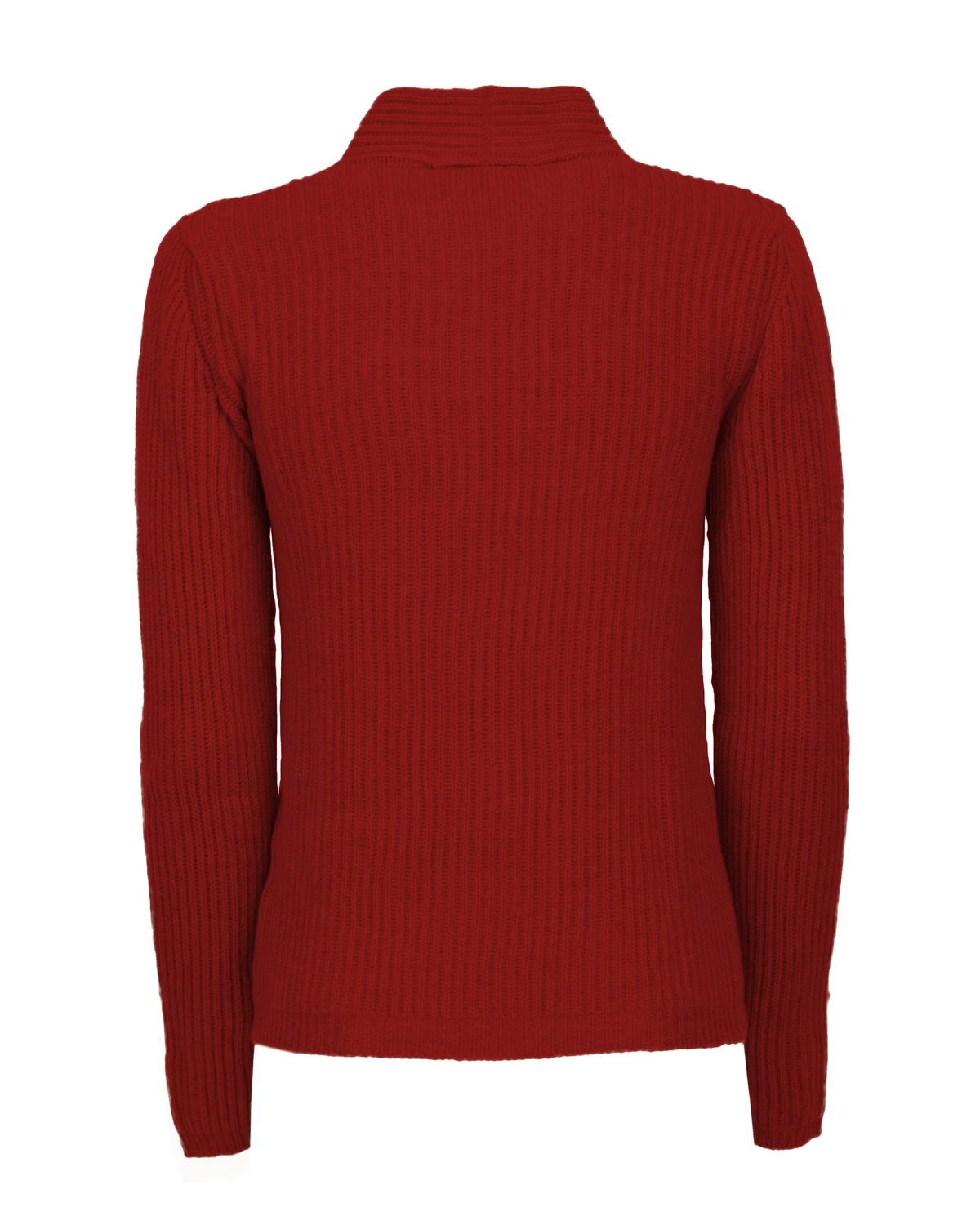 Women's Pure Cashmere Rib Knit Blazer Chianti — view B