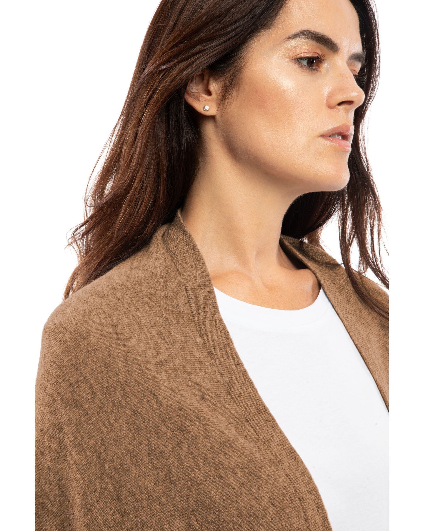 Women's Pure Cashmere Fringe Wrap Camel