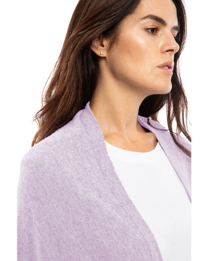Women's Pure Cashmere Fringe Wrap Lilac