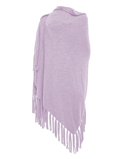 Women's Pure Cashmere Fringe Wrap Lilac