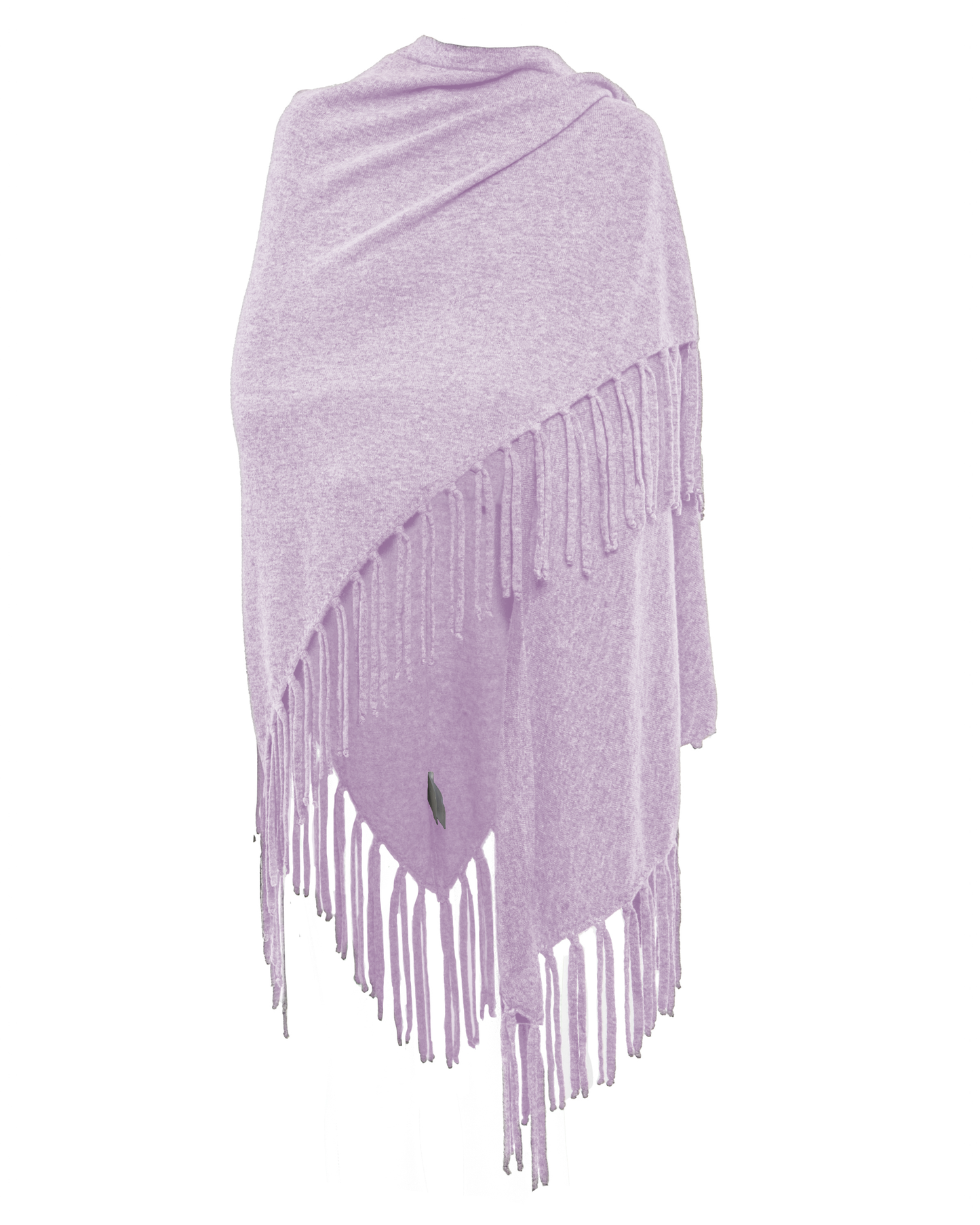 Women's Pure Cashmere Fringe Wrap Lilac