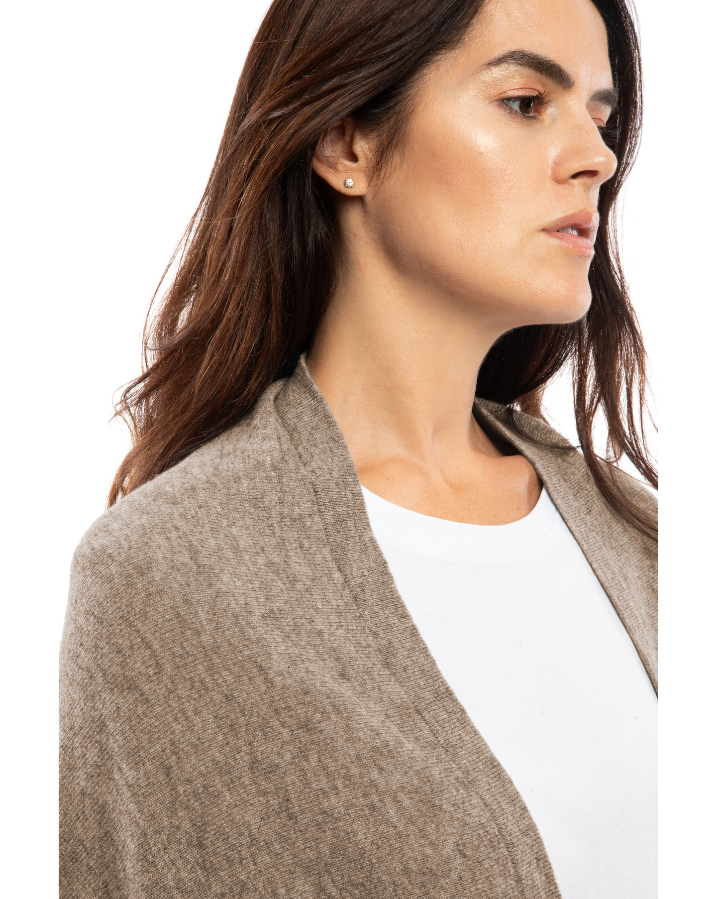 Women's Pure Cashmere Fringe Wrap Taupe