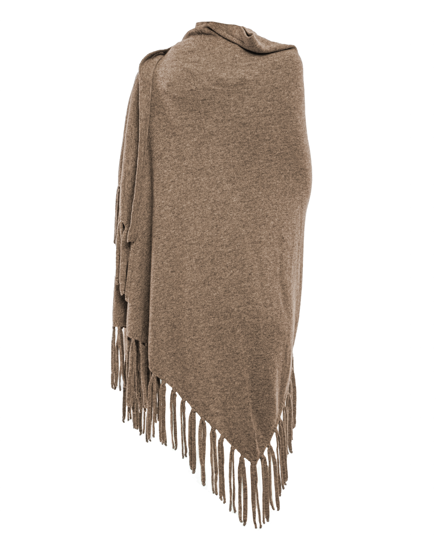 Women's Pure Cashmere Fringe Wrap Taupe