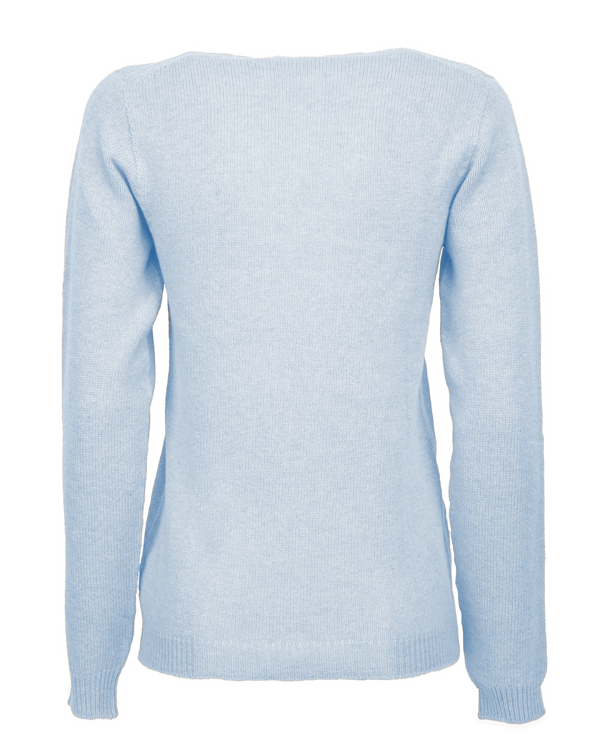 Women's Ultra-Light Pure Cashmere Scoop Neck Baby Blue — view B