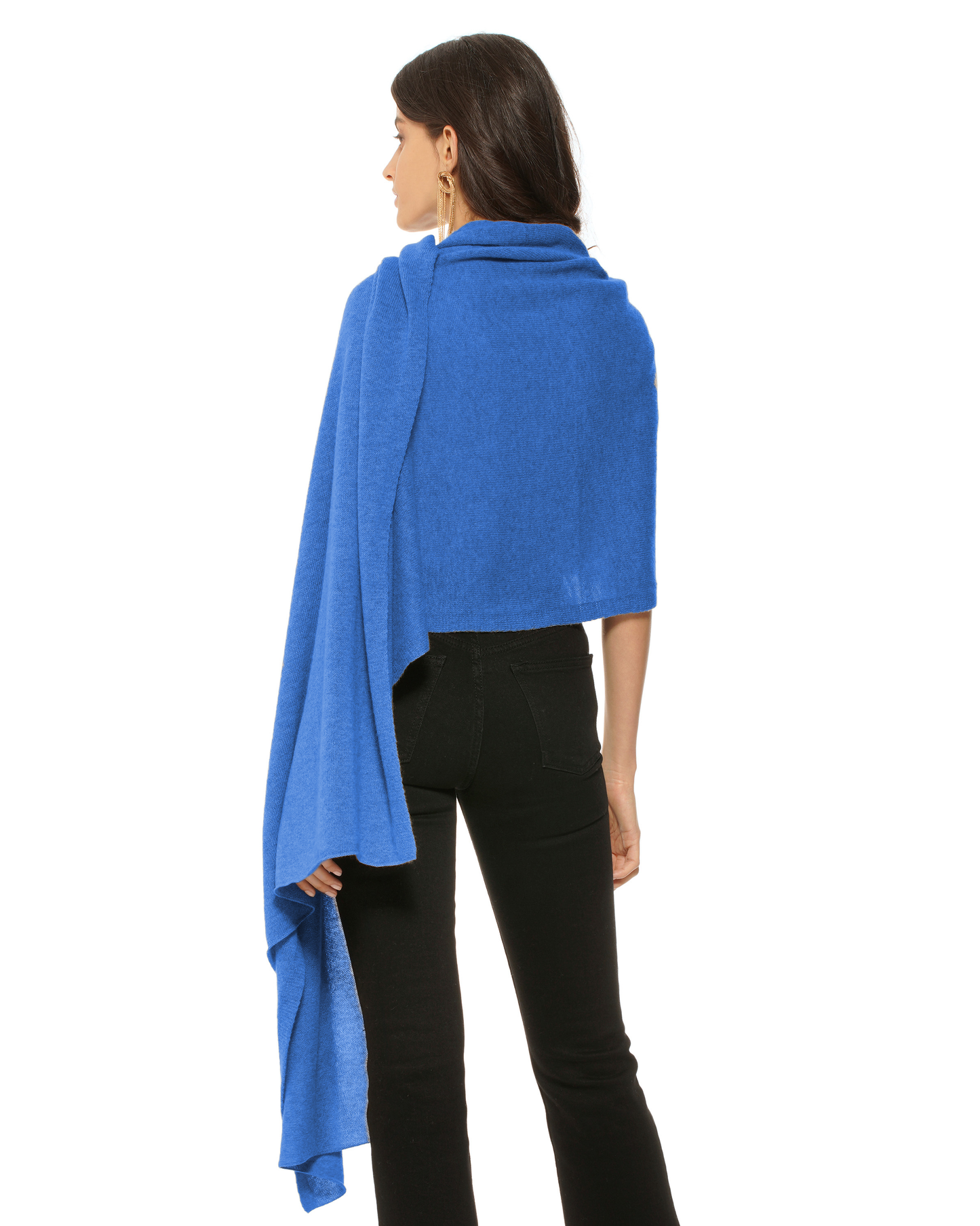 Pure Cashmere Feather-Light Maxi Wrap Stole Jeans