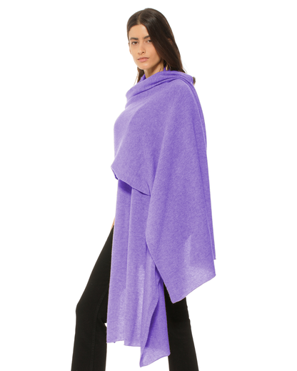 Pure Cashmere Feather-Light Maxi Wrap Stole Lavender