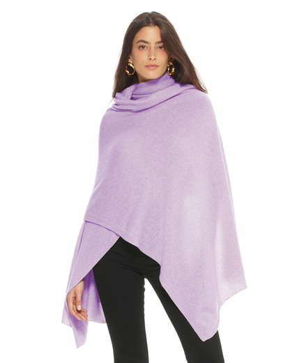 Pure Cashmere Feather-Light Maxi Wrap Stole Lilac