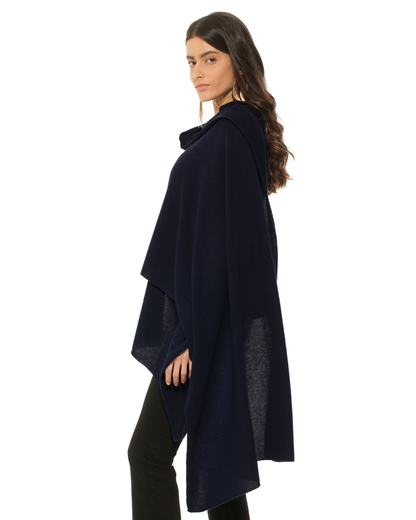 Pure Cashmere Feather-Light Maxi Wrap Stole Night Blue