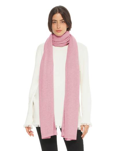 Women's Cashmere Wrap Scarf Baby Pink