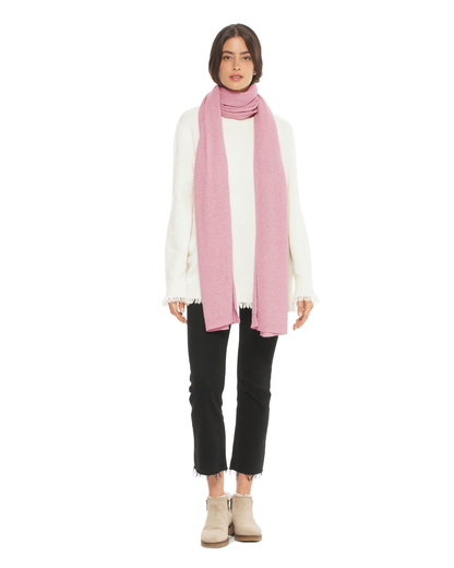Women's Cashmere Wrap Scarf Baby Pink
