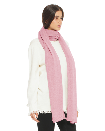 Women's Cashmere Wrap Scarf Baby Pink