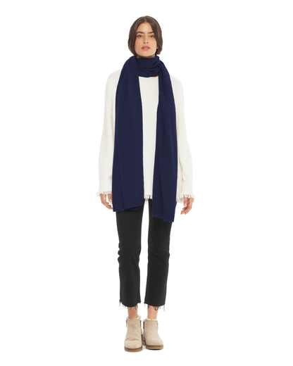 Women's Cashmere Wrap Scarf Blue