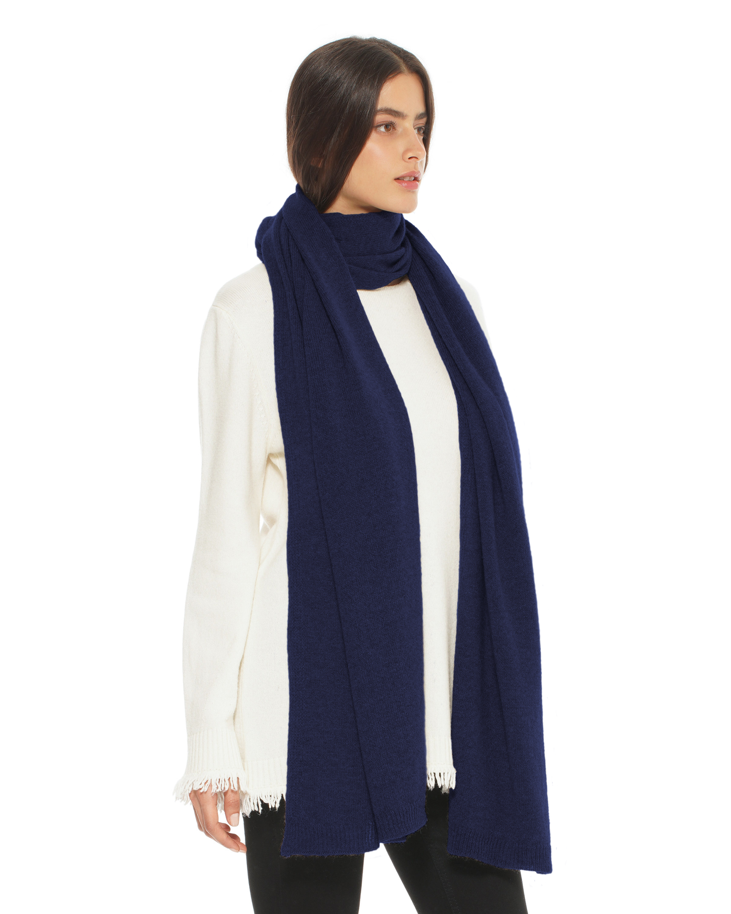 Women's Cashmere Wrap Scarf Blue