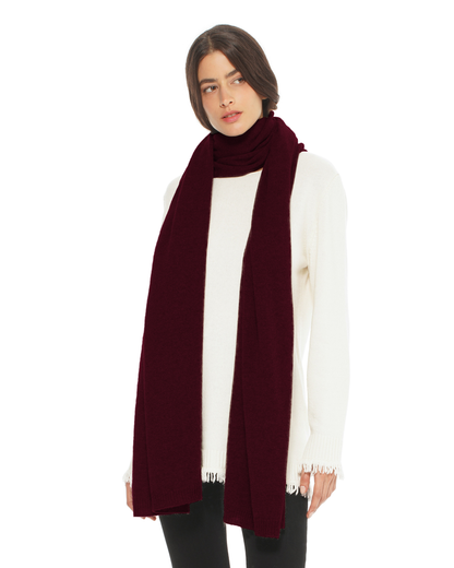 Women's Cashmere Wrap Scarf Bordeaux