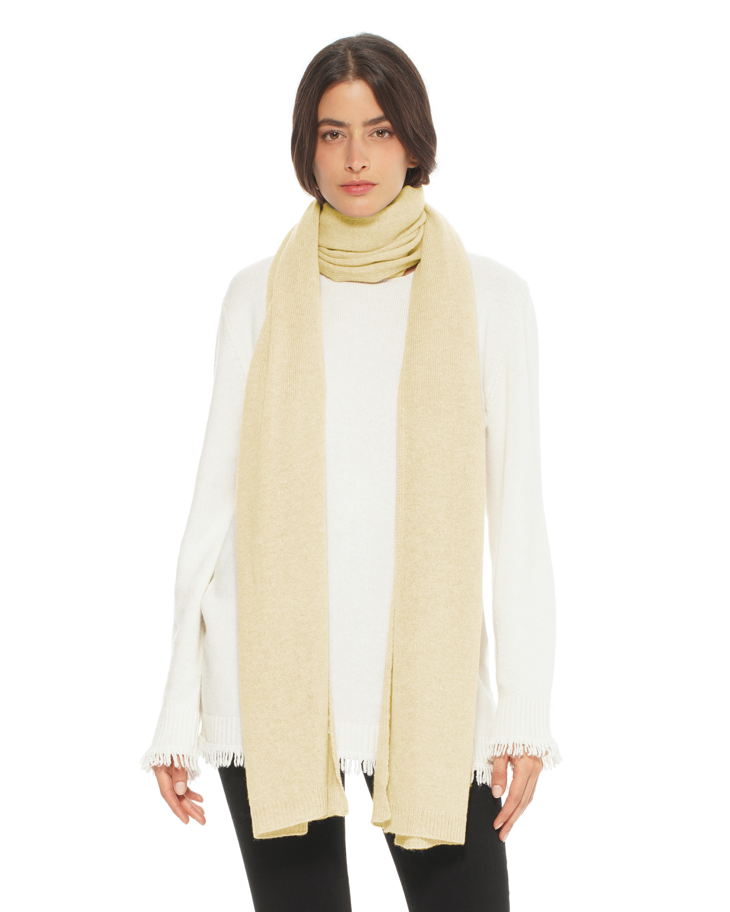 Women's Cashmere Wrap Scarf Butter Yellow