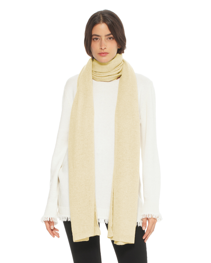 Women's Cashmere Wrap Scarf Butter Yellow