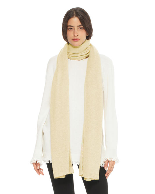 Women's Cashmere Wrap Scarf Butter Yellow
