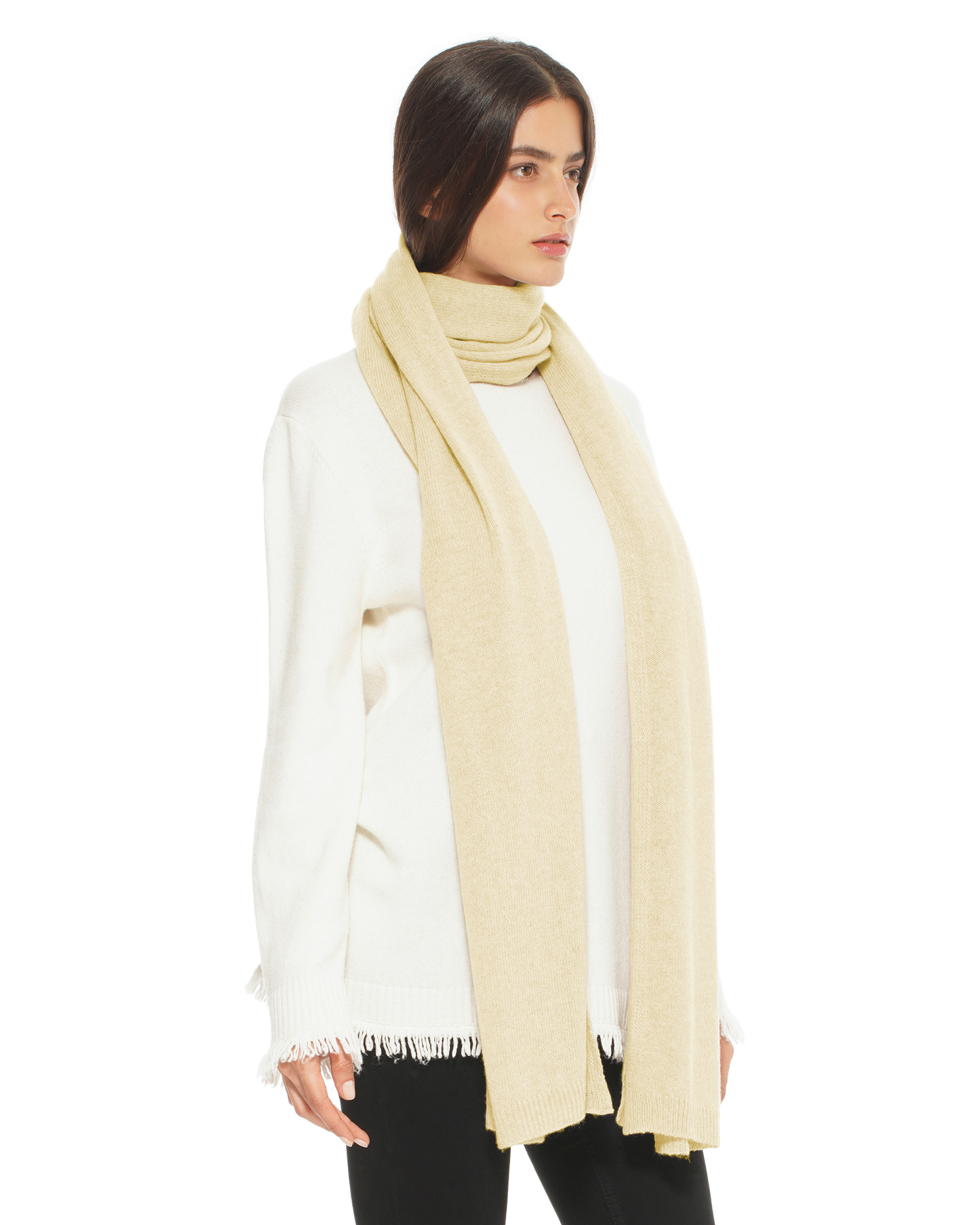 Women's Cashmere Wrap Scarf Butter Yellow