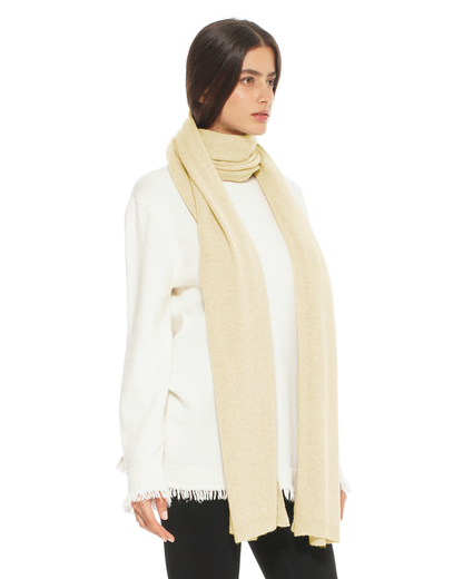 Women's Cashmere Wrap Scarf Butter Yellow