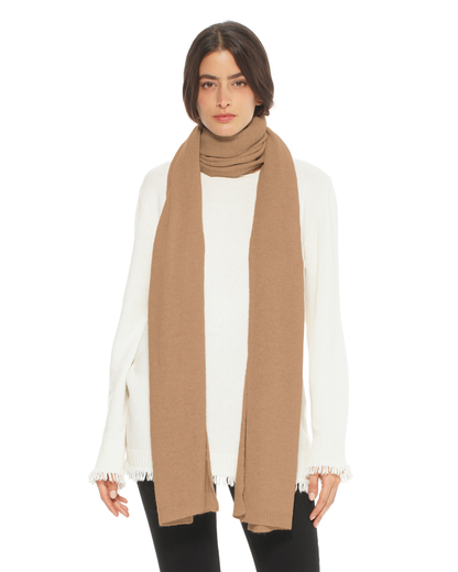 Women's Cashmere Wrap Scarf Camel