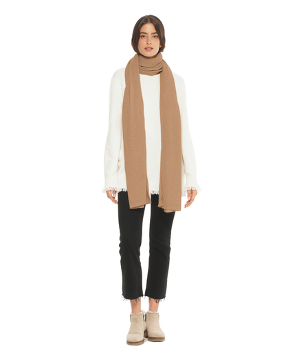 Women's Cashmere Wrap Scarf Camel