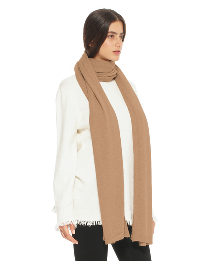 Women's Cashmere Wrap Scarf Camel