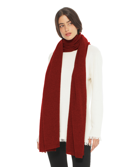 Women's Cashmere Wrap Scarf Chianti
