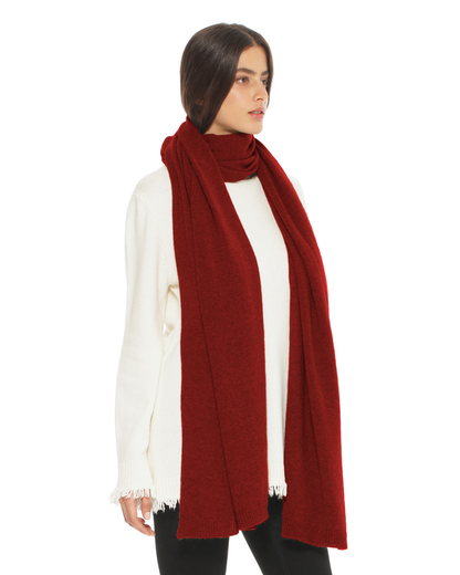 Women's Cashmere Wrap Scarf Chianti