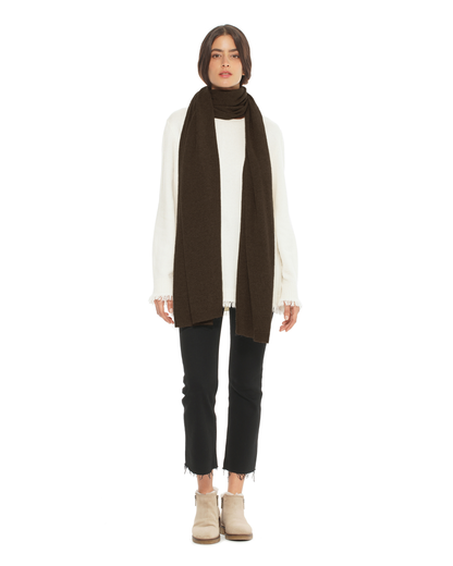 Women's Cashmere Wrap Scarf Coffee