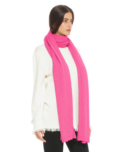 Women's Cashmere Wrap Scarf Fuchsia